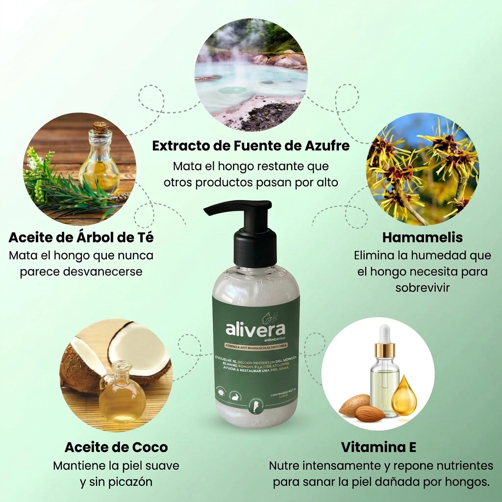 Jabón antimicótico Alivera® Anti Tiña Inguinal - Formula natural antifúngica.