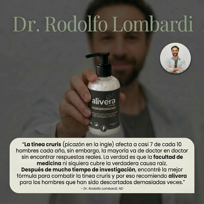 Jabón antimicótico Alivera® Anti Tiña Inguinal - Formula natural antifúngica.